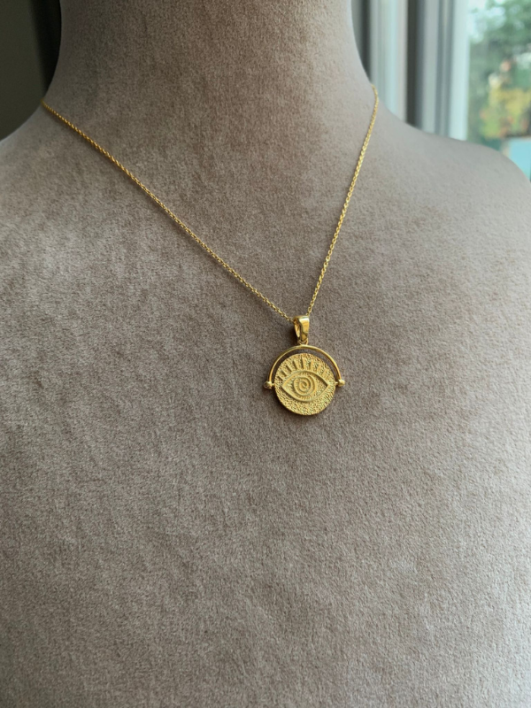 Tılsımlı Gümüş Göz Kolye - Görsel 2